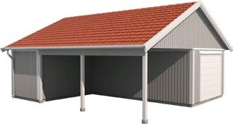 Precis som till våra övriga garage medföljer en extra dörr.