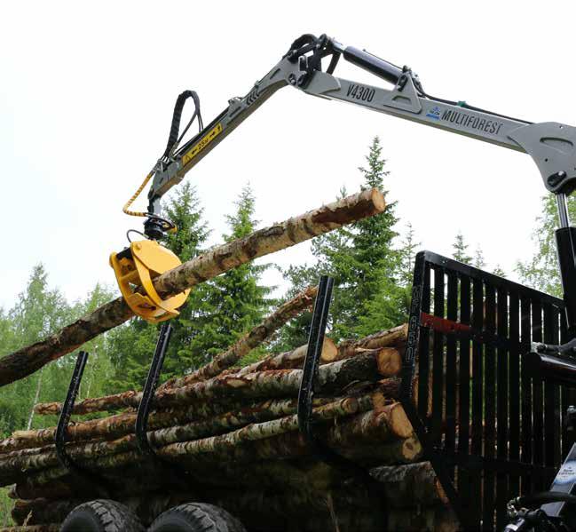 Vagnar med kraftfulla egenskaper Trejon Multiforest är konstruerad för tuffa förhållanden.