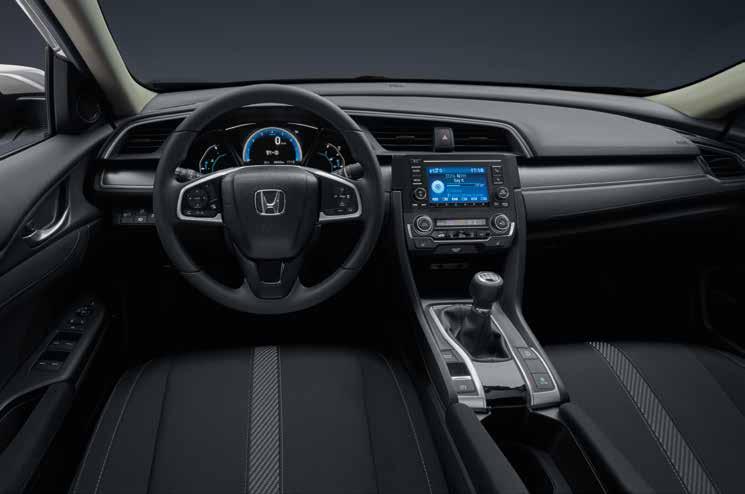 COMFORT 6-växlad manuell växellåda 7-växlad automatlåda (CVT) 6-växlad manuell växellåda 9-växlad automatlåda Bromshjälp (BA) Fordonsstabiliseringssystem (VSA) Starthjälp i backar (HSA)