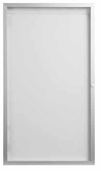 Lucka Bianca tillval Alutech vitrin, frostat glas, 20 mm aluminiumram Folierad 19 mm MDF-board, belagd med