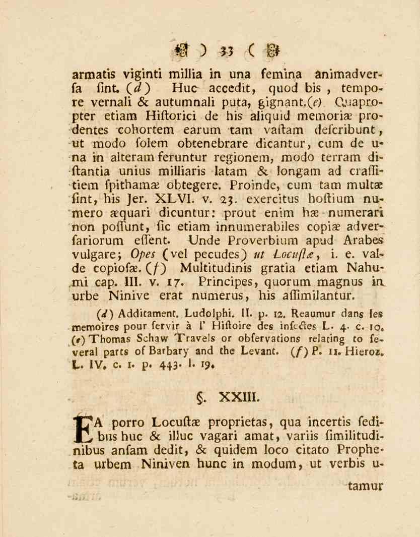 33 armatis viginti milliä in una femina animadver» fa fint.