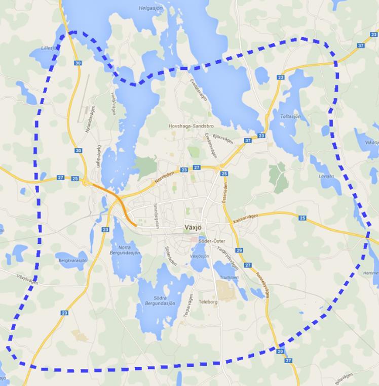Figur 1.2:Geografisk avgränsning.