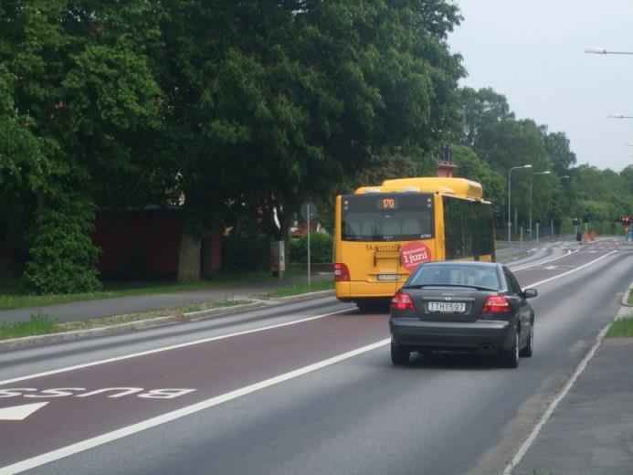 2 Reversibelt busskörfält, Tornavägen i Lund Busstrafiken tappar tid framför allt i korsningspunkter.