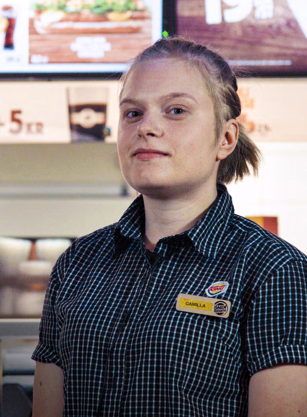 Jag har växt som människa Camilla Gunnarsson från Göteborg är en dem som gått från att vara anställd av Samhall till att få fast jobb på Burger King.