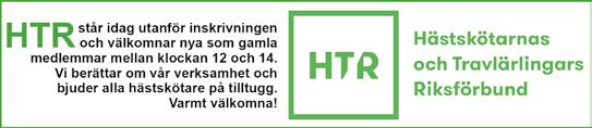 s.e Ganymede Tag's Advocate e Tagliabue Uppf: imoni Peter, Polen Äg: Travtränare Bo Falsig AB, m fl Vit, svart kil m stj, gröna ärmar;svart Bo Falsig MI LANDA r,svbr.s.e Caramba Hall Our oy e enate Hill Uppf: ansson Thomas I, rjäng Äg: ansson Thomas I, m fl Mblå, ljblå axelp,vitt bröstband; vit Tom Horpestad YIPPIE CHIC 8,mbr.