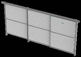 2,700 mm Låsalternativ  SKJUTPORT PÅ HJUL 1,100 6,000 mm
