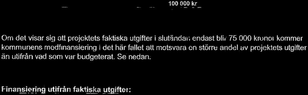 Här nedanför framgår hur andelama j ustexas om pzojuk mis utgifier blir 15:n auch du bazaar pengama eniigt medfinansieringsimyget.