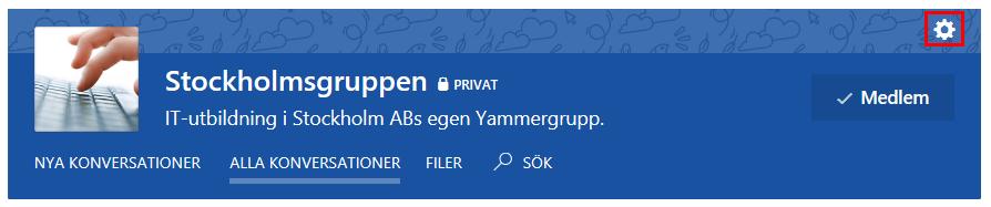 Klicka på Klicka här för att lägga till en beskrivning för den här gruppen. 2. Gruppinställningarna visas.