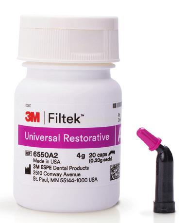 Filtek Universal för enkelheten Filtek Universal Stark estetisk nanofiller komposit med kamelonteffekt som matchar tandens färg utan att försumma estetiken.