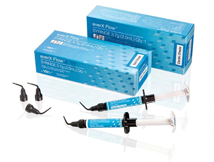 EverX Flow fiberförstärkt flytande komposit där styrkan kommer inifrån EverX Flow Fiberförstärkt flytande komposit som ersätter dentin och ger styrka åt