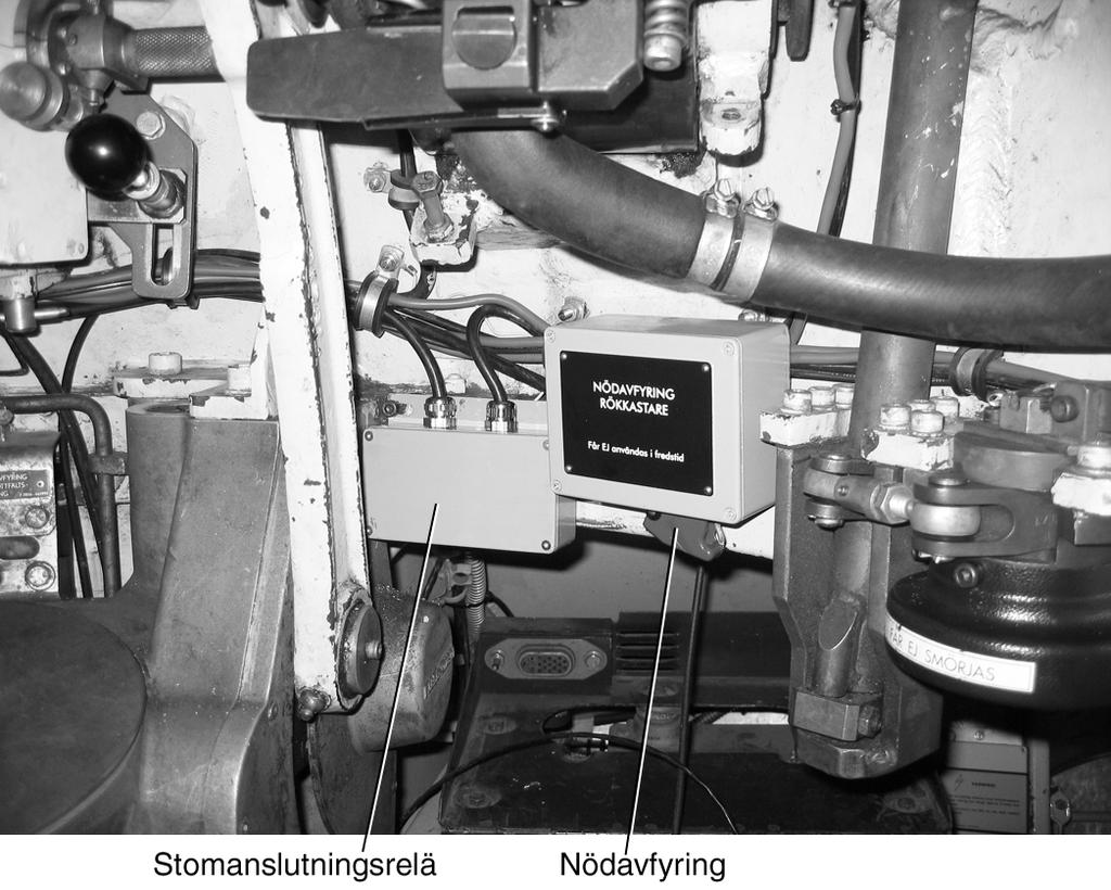 Nödavfyring av rökkastare VARNING Nödavfyring av rökkastare får ej användas i fredstid.