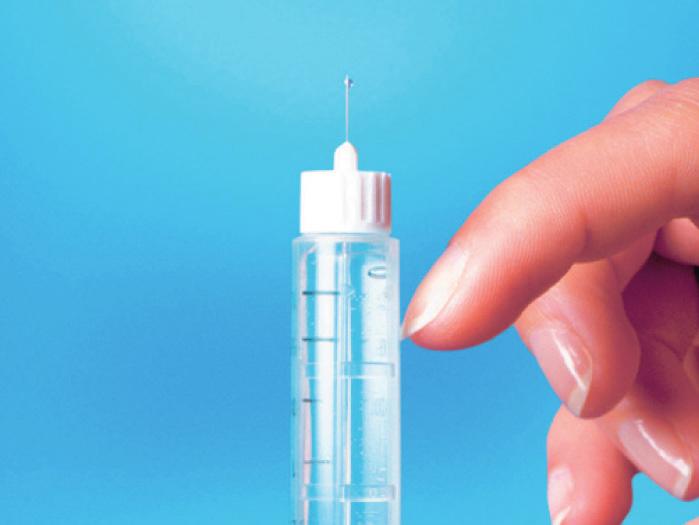 Förberedning av FlexPen - insulinpennan Välj 2 enheter.