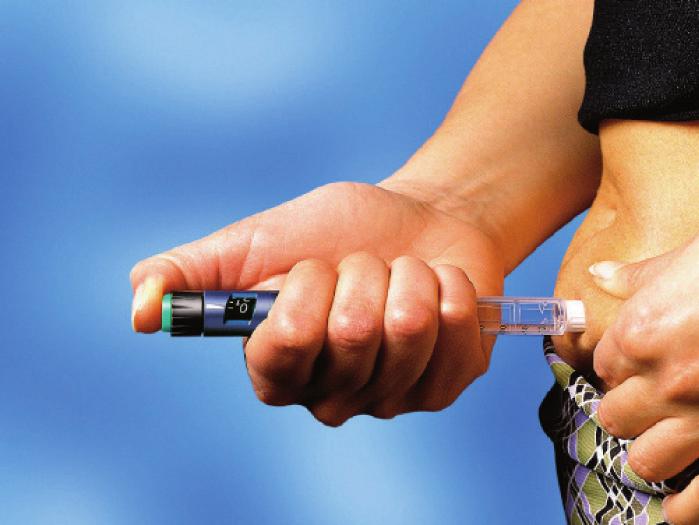Pålitliga injektioner av insulin Efter injektionen borde nålen vara under huden minst 6