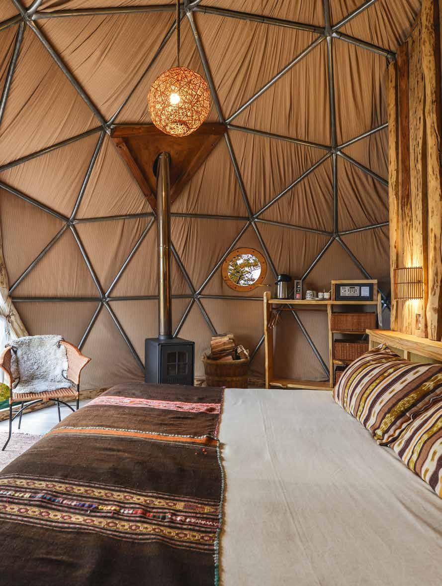 10. EcoCamp Patagonia, Chile SOV UNDER STJÄRNHIMLEN I PATAGONIEN I nationalparken Torres del Paine kan man bo i lyxiga gröna kupoler som har takfönster så det går att se ut över