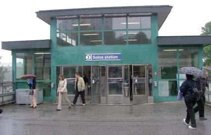 BEDÖMNING SOLNA 8 Bedömning av stationsläge Solna Antagande har gjorts om ett läge på stationen med två uppgångar så som det presenterats i FÖP Solna stationsområde utställningshandling 2007. 8.1 A.