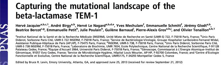 Measuring mutational effects in proteins PNAS 110 (2013) 13067 Quantitative