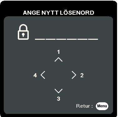 Använda lösenordsfunktionen För att hjälpa till att förhindra obehörig åtkomst eller användning har projektorn ett alternativ för lösenordssäkerhet.