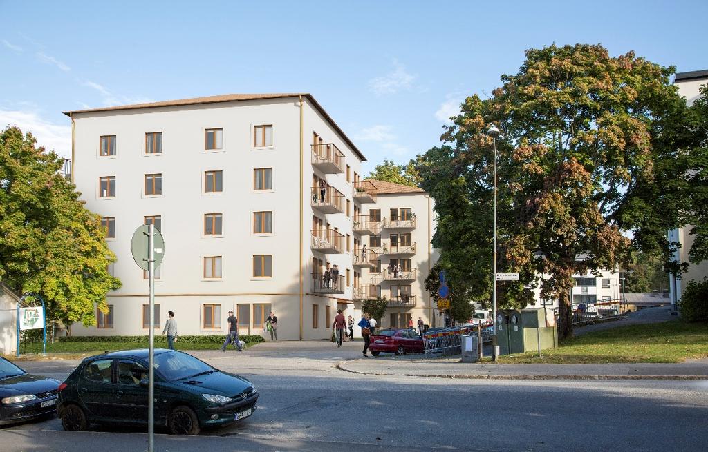 OMFATTNING Antal lägenheter Antal lokaler Antal garage-/p-platser 38 0 30 Projektbakgrund Våren 2014 markanvisades Familjebostäder ett område i Farsta, inom vilket bolaget redan har tomträtter.