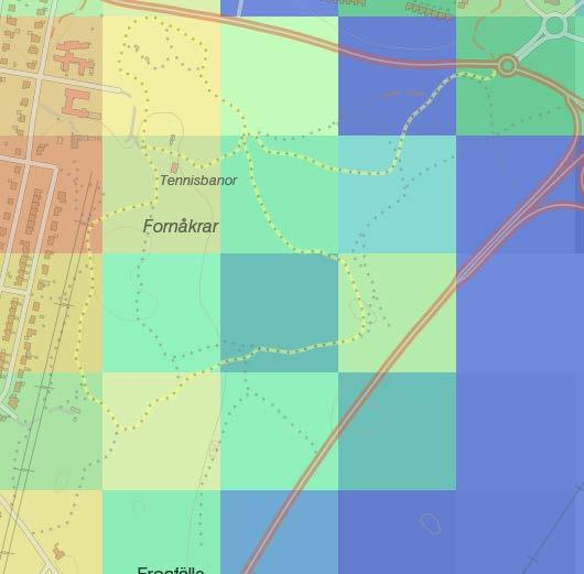2018-09-12 12(22) Radon Uranhalten och markstrålningen är låg inom planområdet. Uranhalten tyder på att planområdet är ett normalriskområde vad gäller radon.