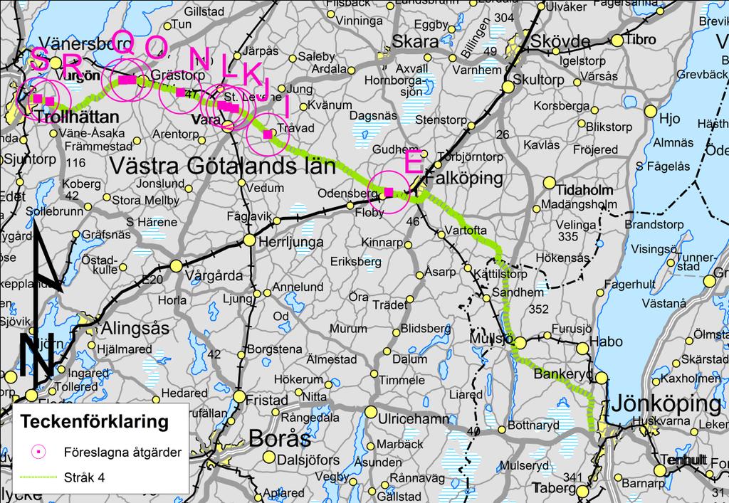 Totalsumma 30006 I kartan nedan illustreras var de föreslagna åtgärderna i åtgärdsplanen är lokaliserade.