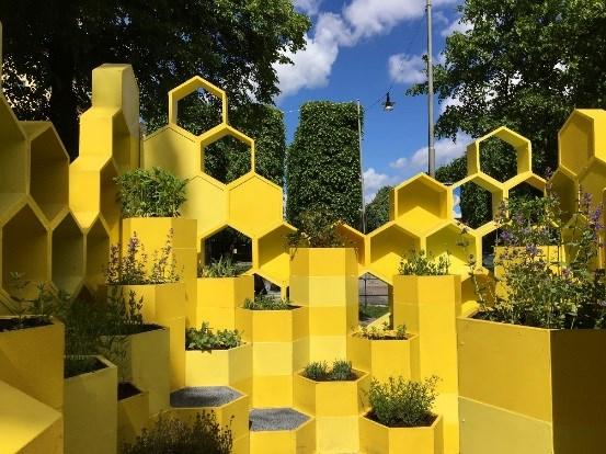 Under sommaren 2017 byggdes parken upp i Stockholm på Östra Valhallavägen.