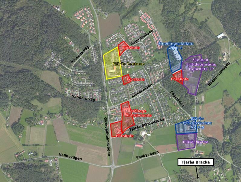 2 Förutsättningar 2.1 Områdesbeskrivning Fjärås Kyrkby har drygt 2300 invånare och ligger sju kilometer sydöst om Kungsbacka.