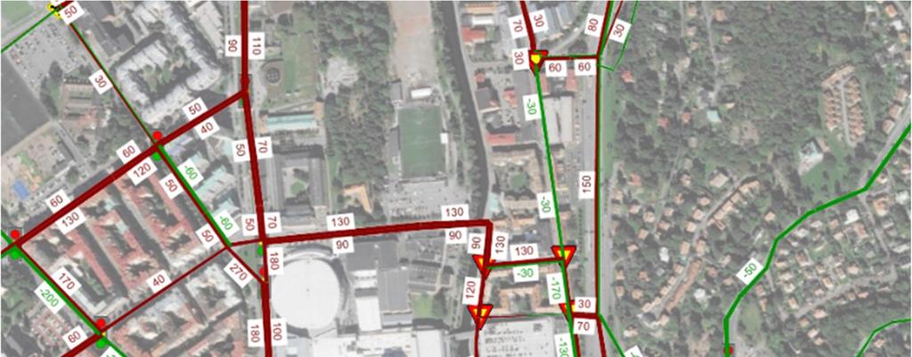 6.2 Scenario byggtid utan exploatering 6.2.1 Förmiddag När Korsvägen är under ombyggnad, skede 2, påverkar det främst trafiken