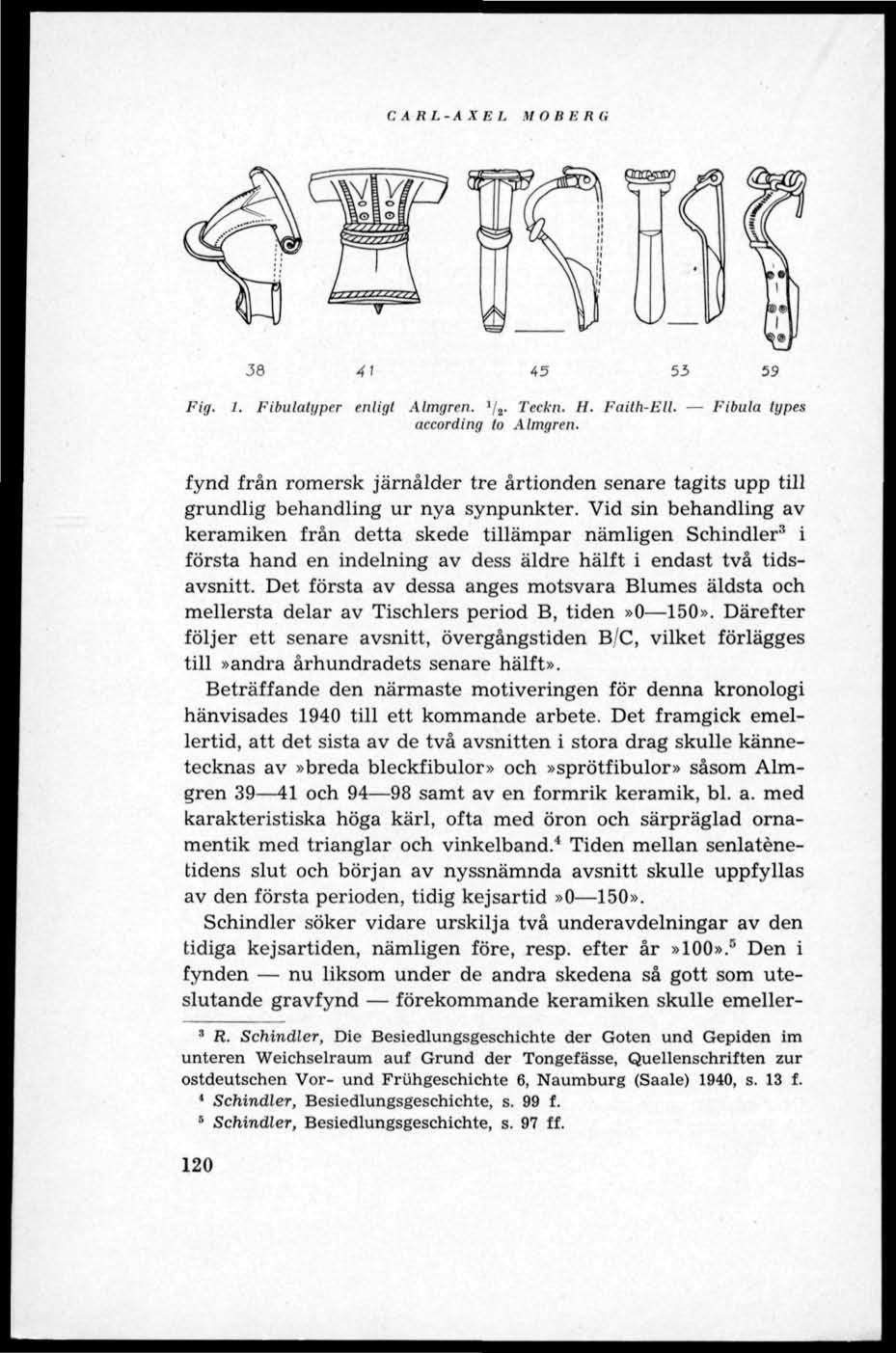 C ARL-AX EL M O BE R G Fig. 1. Fibulatyper enligt Almgren. '/» Teckn. H. Faith-Ell. according to Almgren.