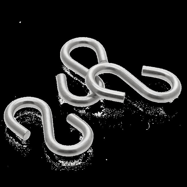 TILLBEHÖR TILL STOLPAR S-hake till ½" stolpar Tillverkad av lättförzinkad Ø3,0 mm
