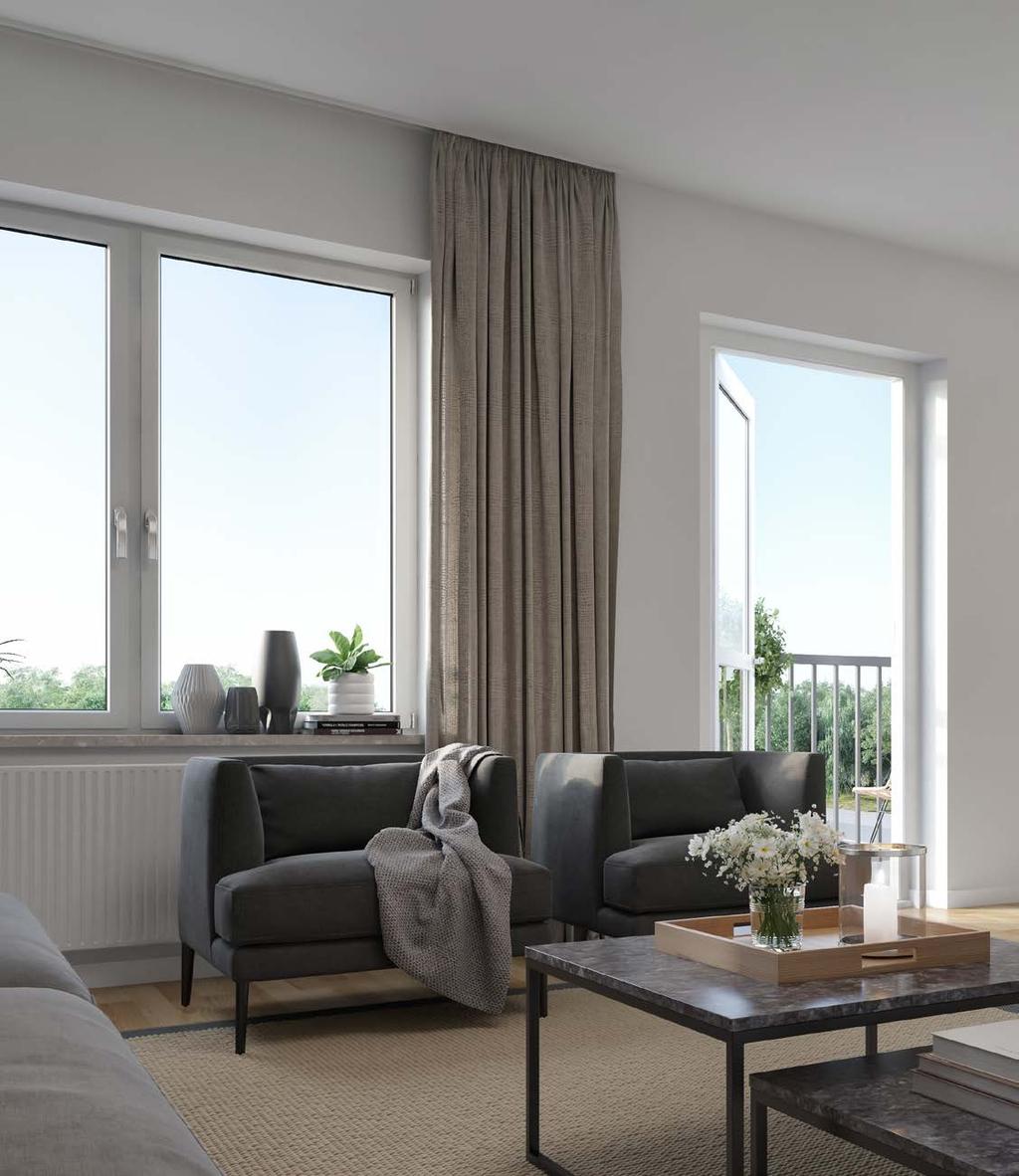 VARDAGSRUMMET Öppna ytor med plats för umgänge. JM Original I alla våra hus ingår JM Original en noga utvald inredning som ingår i priset för just din specifika bostad.