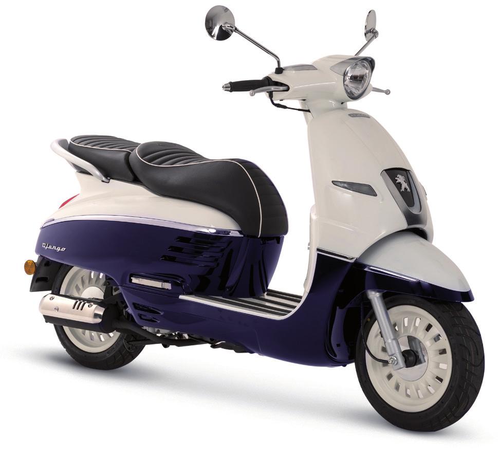 DJANGO THE NEO-RETRO SCOOTER Modern utrustning med retro style. Här är Django som är inspirerad av S55, den ikoniska scootern från 50-talet som levandegör the lion brand s spirit-.