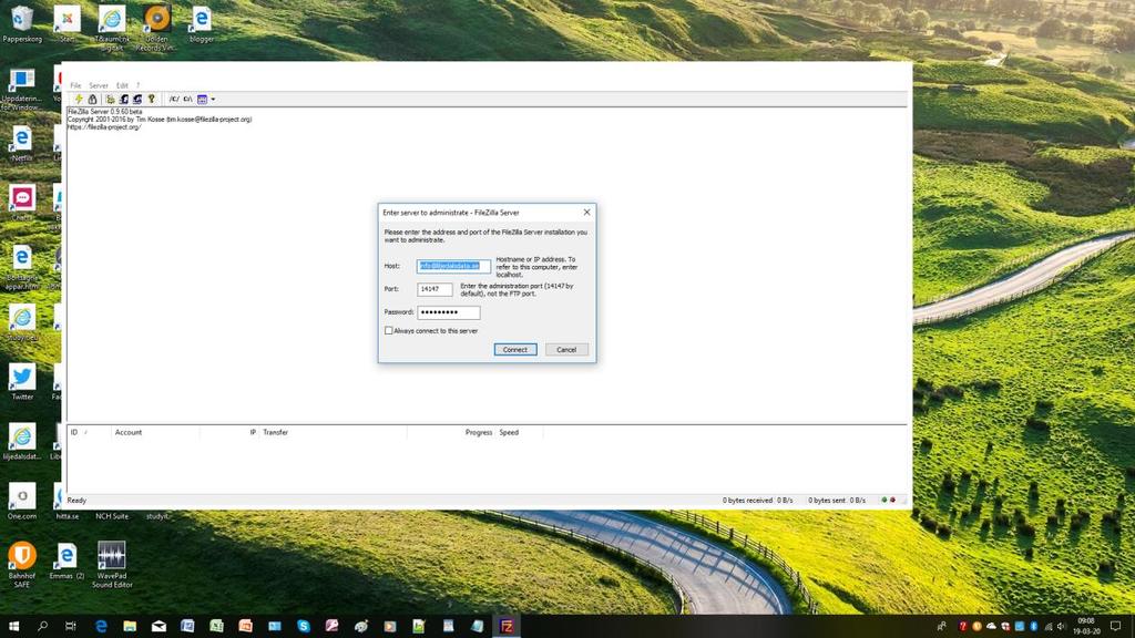 Klicka Apply/Close Klicka File/Save Kopiera webbplatsen till File manager FTP-program Logga in på One.com Nollställ File manager Kopiera html-filen, pdf-filen och vsnutt2.mov till File manager.