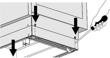 INSTRUKTIONER FÖR INSTALLATION OCH ANSLUTNING PLACERING AV APPARATEN (mm) Torx T20 3. Ställ in önskad höjd. 4. Skruva i skruvarna igen.