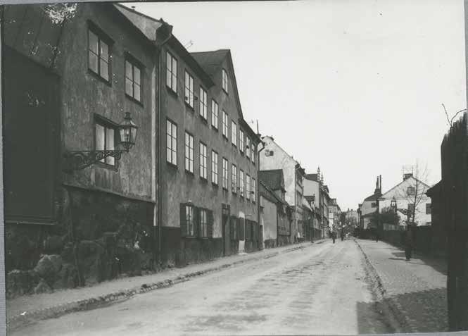 FJÄLLGATAN 1907 MED VY MOT VÄSTER. FOTO: OSCAR HEIMER. SSME29532.