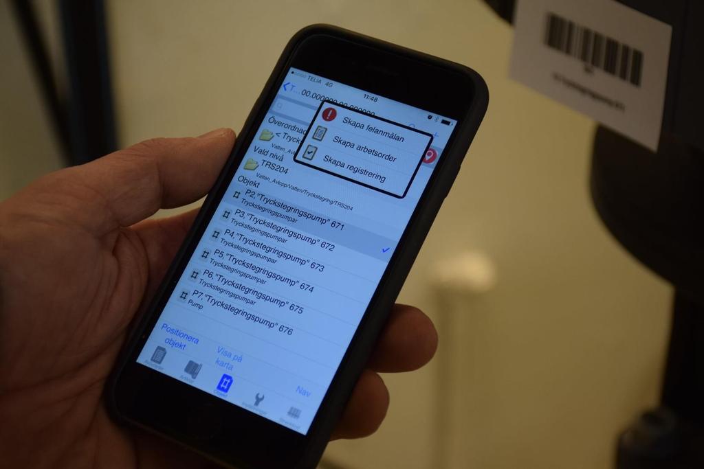 Ni kan även kvittera felanmälan, skapa en arbetsorder eller registrera en utförd åtgärd.