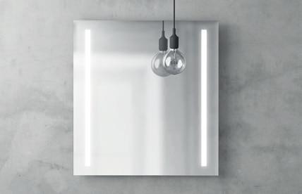 SPEGLAR Ifö Option Spegel med belysning OSB 60 IFÖ OPTION SPEGEL MED BELYSNING OSB Spegel med integrerad LED-belysning genom två vertikala blästrade ytor. Indragen stomme i lackerad plåt. IP-klass 24.