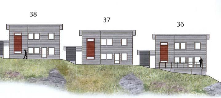 gjorts, då mellanrummen mellan hus 49 och hus 48, hus 47 och hus 46, hus 45 och hus