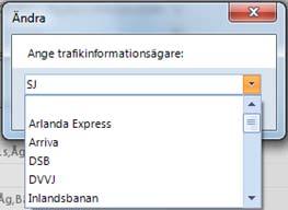 Viatill station Trafikplatsignaturer i prioritetsordning för annonserade via-till-sstationer för avgångsaktiviteter. Sökande/Tåglägesinnehavare Sökande/Tåglägesinnehavare för aktiviteten.