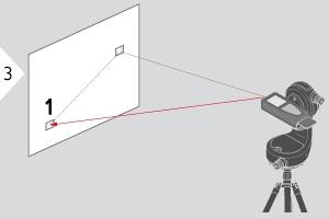 Funktioner Mätning punkt-till-punkt* * Funktionen är aktiverad när den är ansluten till Leica-adapter DST 360. Sikta lasern mot första målpunkt.