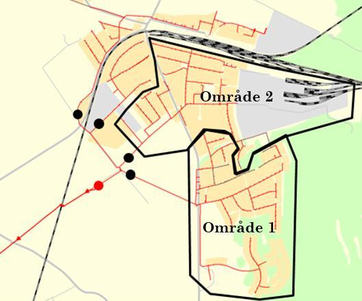 Utredning Tillberga Mälarenergi har tidigare arbetat med flödesmätningar, överläckagekontroller och anslutningskontroller i område 1 samt i en mindre del av område 2 i Tillberga, se figur 6. Figur 6.