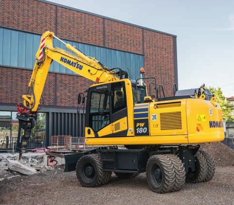 Föraren kan snabbt och enkelt kolla av den omedelbara omgivningen innan någon rörelse utförs och sedan fokusera på arbetet även under dåliga ljusförhållanden.