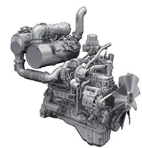 Komatsu sluten vevhusventilation (KCCV) Vevhusavgaserna (övertrycksgaser) passerar igenom ett CCV-filter.