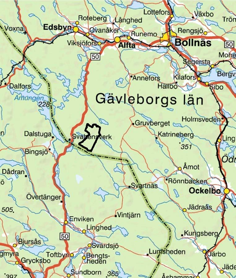 Utredningsområde Den planerade vindparkens projektområde utgör undersökningsområde för fältarbetsdelen av denna utredning.