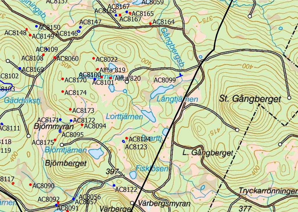 Figur 7. Karta 6 av 7. Kulturhistoriska ar i utredningsområdet.