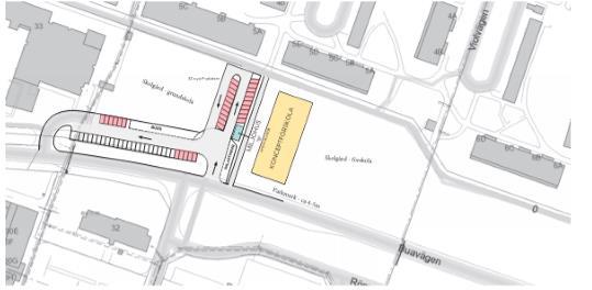 DAGVATTENUTREDNING 9 Figur 2. Föreslagen skiss av disposition och storlek på ytor inom planområdet. 1.