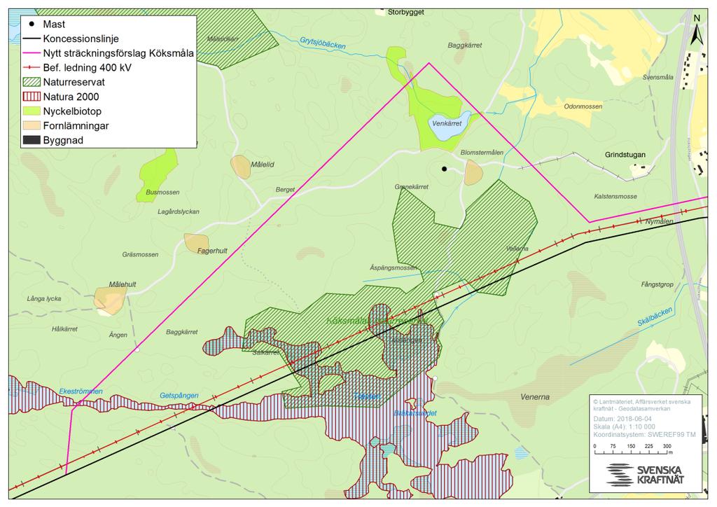 och av Viråns vattensystems Natura 2000-område. Figur 3b.