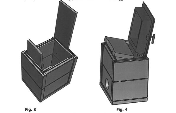 Sida 6 Fig. 3 1. Montera 2 stycken, stödstenar för brännplattan (506 X 250 X 25). Sternarna placeras intill sidostenarna på var sida. och skjuvs in mot bakväggen. Fig. 4 2.