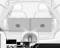 Top-tether, fästöglor Bilen har två fästöglor på baksidan av baksätena. Top-Tether-fästöglor är markerade med symbolen : för en barnstol.