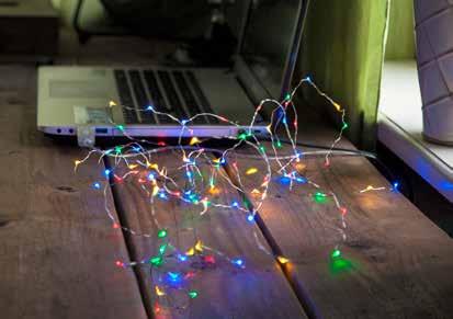BLACK WIRE 100 LED 1 string x 500 cm CHASER 8 FUNCTIONS NEW
