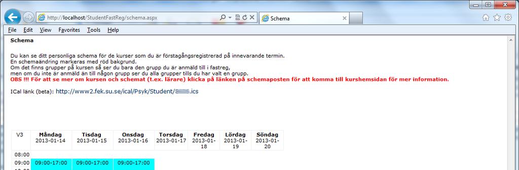 Ditt personliga schema direkt till din mobil/dator Jobbigt att lägga in alla schemaposter manuellt i ditt kalenderprogram, bara för att se att schemat ändrats precis när du var klar?